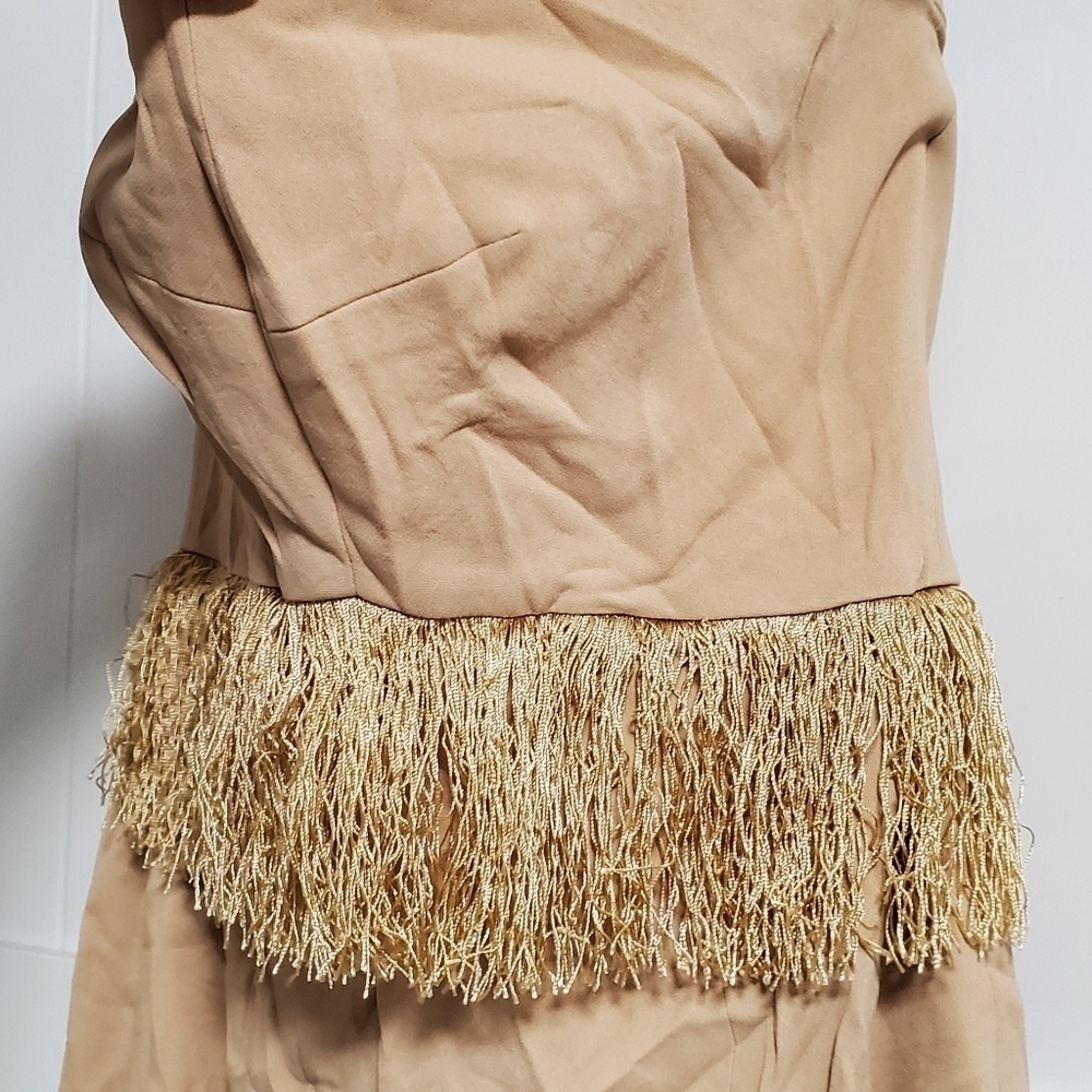 Jonathan Simkhai Nude fringe strapless dress - Picture 9 of 16